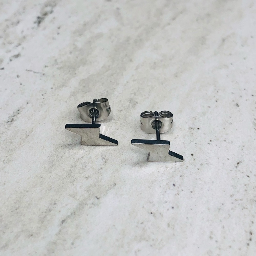 Surgical Steel Lightening Bolt Earrings